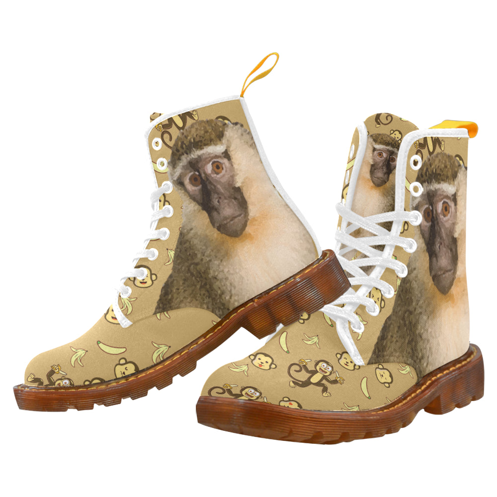 Monkey White Boots For Men
