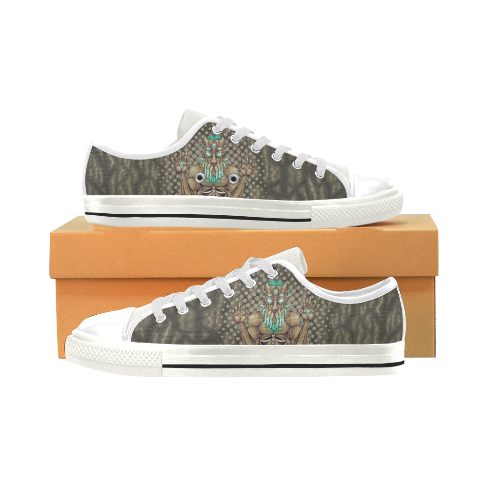 Moon Lord White Low Top Canvas Shoes for Kid