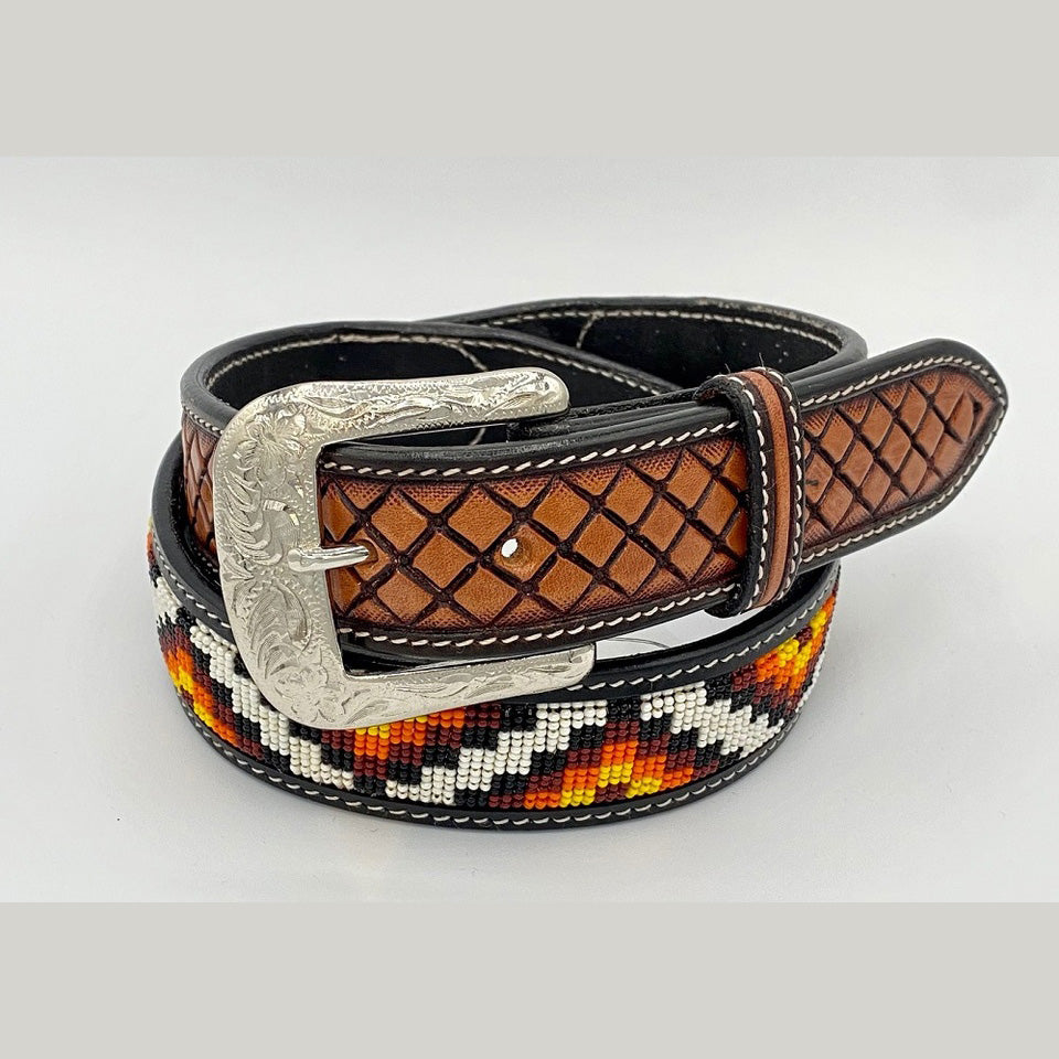 Beaded Zig Zag Pattern Belt by Ranger KH-4082
